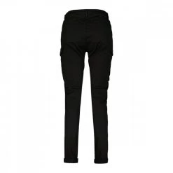 40WEFT PANTALONI CARGO STRETCH DONNA Nero -Strada Moda 40weft l7148 pantaloni cargo stretch twill donna casual donna 045025501 w001 3
