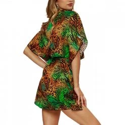 4GIVENESS CAFTANO JUNGLE DONNA Multicolor -Strada Moda 4giveness fgcw1405 caftano in mussola mare donna 044982101 unic 2