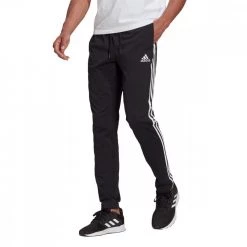ADIDAS PANTALONI ESSENTIAL 3 STRIPES JERSEY Nero -Strada Moda adidas gk8995 pantaloni 3s jersey sport style uomo 044264401 blk 2