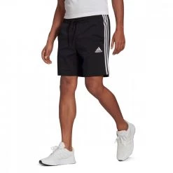 ADIDAS SHORT AEROREADY ESSENTIALS 3 STRIPES Nero -Strada Moda adidas gk9988 short aeroready essentials 3 stripes sport style uomo 042074201 blk 2
