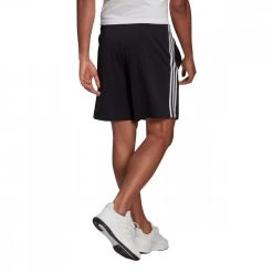 ADIDAS SHORT AEROREADY ESSENTIALS 3 STRIPES Nero -Strada Moda adidas gk9988 short aeroready essentials 3 stripes sport style uomo 042074201 blk 4
