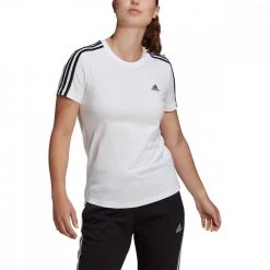 ADIDAS T-SHIRT 3-STRIPES DONNA Bianco -Strada Moda adidas gl0783 t shirt 3 stripes donna sport style donna 042072801 wht 2