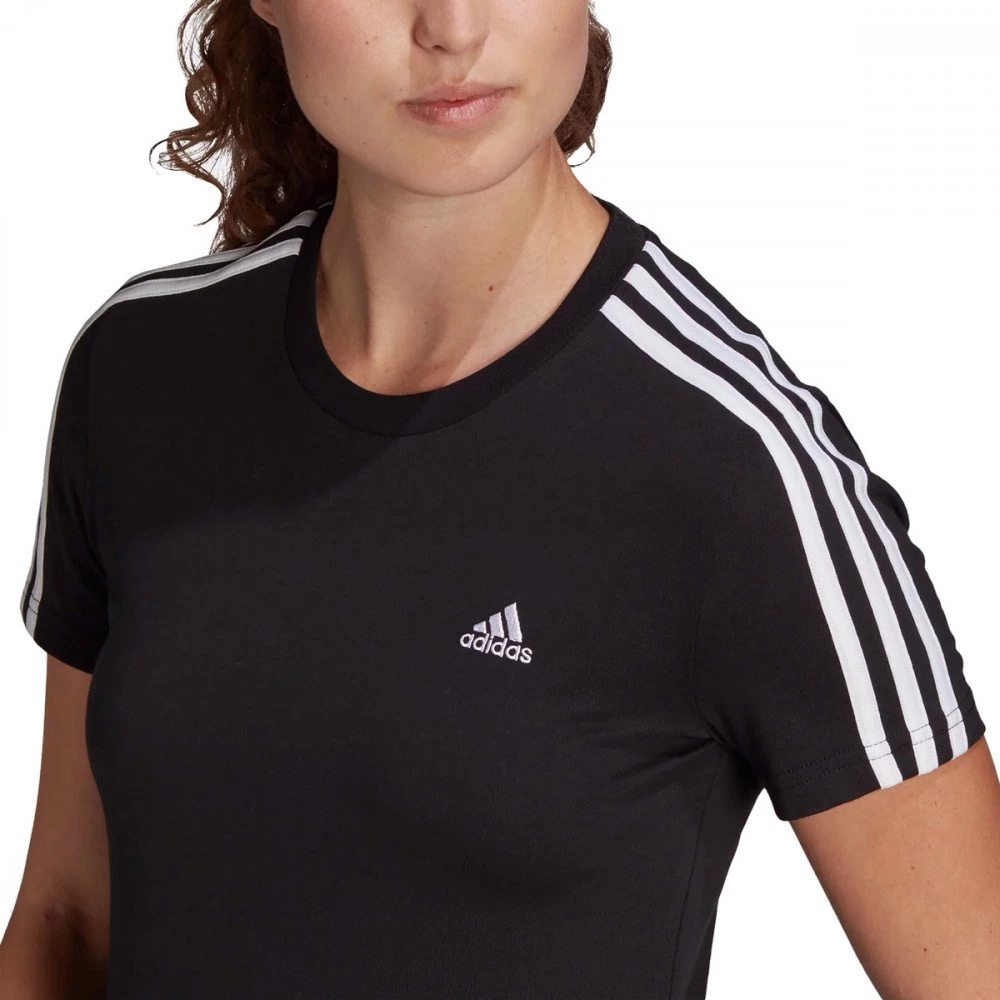 ADIDAS T-SHIRT 3-STRIPES DONNA Nero 7 ADIDAS T-SHIRT 3-STRIPES DONNA Nero - immagine 5