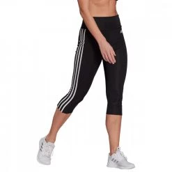 ADIDAS CAPRI 3 STRIPES DONNA Nero -Strada Moda adidas gl3985 leggings 3 4 3 stripes donna sport style donna 042073401 blk 4