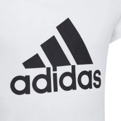 ADIDAS T-SHIRT LOGO BAMBINA Bianco -Strada Moda adidas gu2760 t shirt logo bambina abbigliamento bambino 044373801 wht 3