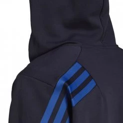 ADIDAS FELPA ZIP E CAPPUCCIO 3-STRIPES Blu -Strada Moda adidas hc5248 felpa zip e cappuccio 3 stripes sport style uomo 044388201 blu 6