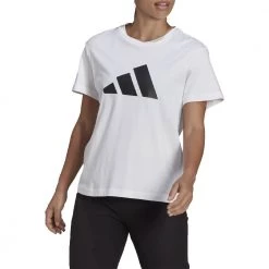 ADIDAS T-SHIRT 3 BAR DONNA Bianco -Strada Moda adidas he0301 t shirt 3 bar donna sport style donna 044387601 wht 2