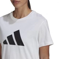 ADIDAS T-SHIRT 3 BAR DONNA Bianco -Strada Moda adidas he0301 t shirt 3 bar donna sport style donna 044387601 wht 4