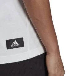 ADIDAS T-SHIRT 3 BAR DONNA Bianco -Strada Moda adidas he0301 t shirt 3 bar donna sport style donna 044387601 wht 5