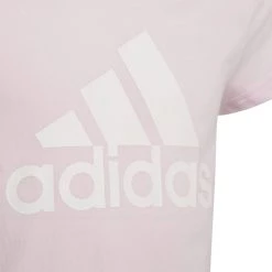 ADIDAS T-SHIRT LOGO BAMBINA Rosa -Strada Moda adidas he1980 t shirt logo bambina abbigliamento bambino 044373901 pink 4