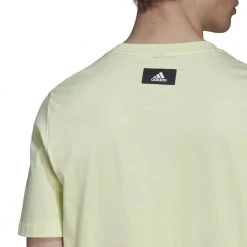 ADIDAS T-SHIRT 3 BAR Lime -Strada Moda adidas hf4758 t shirt 3 bar sport style uomo 044389501 lime 5