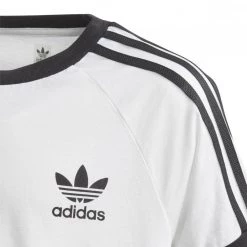 ADIDAS ORIGINALS T-SHIRT 3 STRIPES BAMBINO Bianco -Strada Moda adidas originals dv2901 t shirt 3 stripes bambino abbigliamento bambino 037814801 01 4