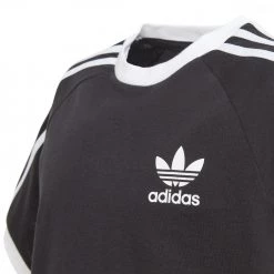 ADIDAS ORIGINALS T-SHIRT 3 STRIPES BAMBINO Nero -Strada Moda adidas originals dv2902 t shirt 3 stripes bambino abbigliamento bambino 037814901 02 4