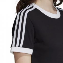 ADIDAS ORIGINALS T-SHIRT 3-STRIPES DONNA Nero -Strada Moda adidas originals ed7482 t shirt 3 stripes donna sport style donna 038742601 82 6