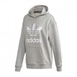ADIDAS ORIGINALS FELPA CON CAPPUCCIO TREFOIL DONNA Grigio