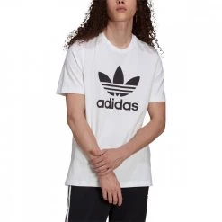 ADIDAS ORIGINALS T-SHIRT TREFOIL Bianco -Strada Moda adidas originals h06644 t shirt trefoil sport style uomo 042963401 wht 2