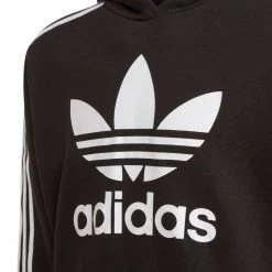 ADIDAS ORIGINALS FELPA C/CAPP CROP 3S TREFOIL BAMBINA -Strada Moda adidas originals h32337 felpa c capp crop 3s trefoil bambina abbigliamento bambino 043070901 blk 5
