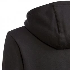 ADIDAS ORIGINALS FELPA CON CAPPUCCIO ESSENTIAL BAMBINO Nero -Strada Moda adidas originals h32352 felpa c capp essential felpato bambino abbigliamento bambino 043071601 blk 4