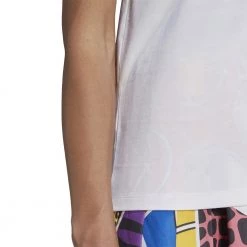 ADIDAS ORIGINALS T-SHIRT TREFOIL GRAPHIC DONNA Bianco -Strada Moda adidas originals he0322 t shirt trefoil graphic donna sport style donna 044372101 wht 6