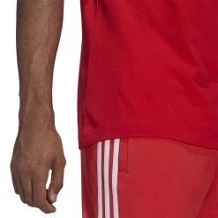 ADIDAS ORIGINALS T-SHIRT 3-STRIPES Rosso -Strada Moda adidas originals he9547 t shirt 3 stripes sport style uomo 044373501 red 6