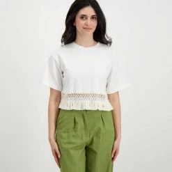 AKEP T-SHIRT CROPP FRANGE DONNA -Strada Moda akep ke11233 t shirt cropp frange donna casual donna 044967801 pann 3