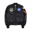 ALPHA INDUSTRIES BOMBER MA1 WF NASA Nero -Strada Moda alpha industries 166107 bomber ma1 wf nasa giacconi uomo 041575701 black 1