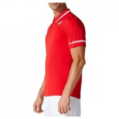 ASICS POLO COURT Rosso -Strada Moda asics 2041a138 polo court abbigliamento tennis uomo 042107001 601 4