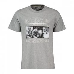 BARBOUR T-SHIRT STEVE MCQUEEN REEL Grigio