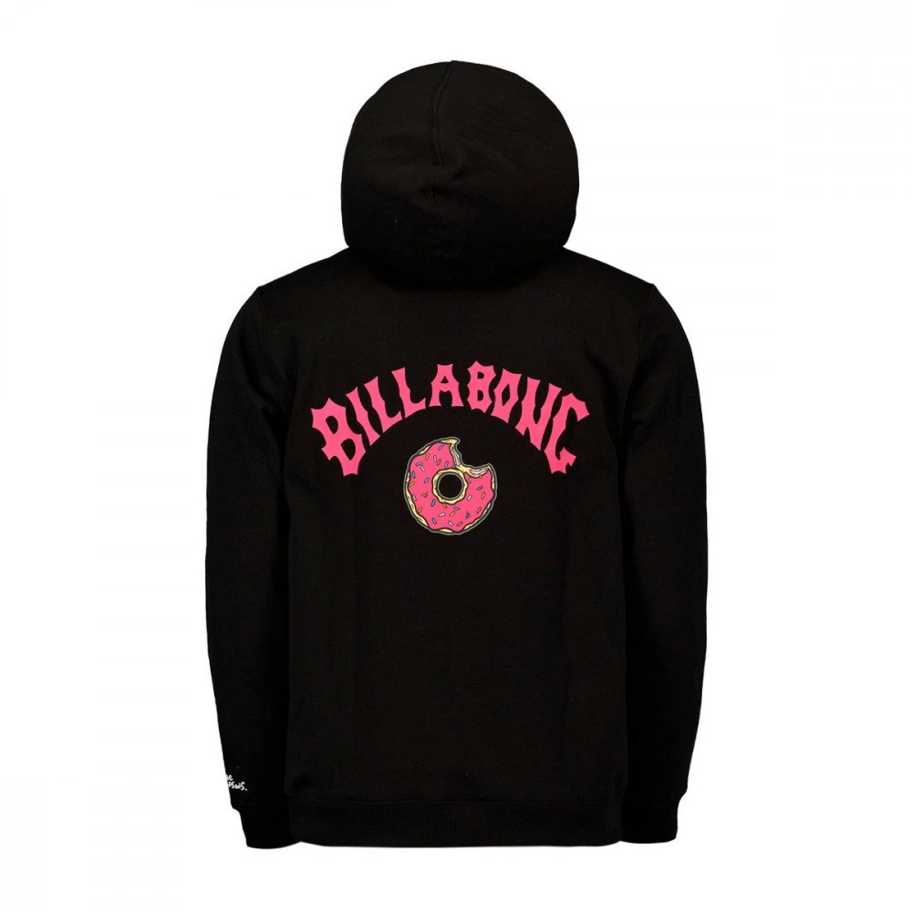 BILLABONG FELPA CON CAPPUCCIO SIMPSONS DONUT Nero 4 BILLABONG FELPA CON CAPPUCCIO SIMPSONS DONUT Nero - immagine 2