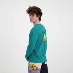 BILLABONG MAGLIA MANICA LUNGA SIMPSONS FAMILY COUCH Verde -Strada Moda billabong c1ls21bip2 maglia manica lunga simpsons family couch street style uomo 044693101 28 5