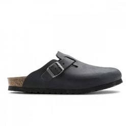 BIRKENSTOCK BOSTON BLACK -Strada Moda birkenstock 059463 boston black tutti sandali uomo 044801701 blk 5