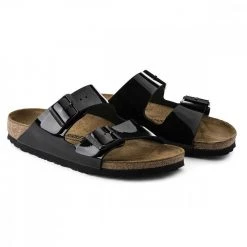 BIRKENSTOCK ARIZONA BLACK PATENT DONNA -Strada Moda birkenstock 1005292 arizona black patent donna tutti sandali donna 044801801 blk 4