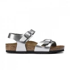 BIRKENSTOCK RIO SILVER METALLIC BAMBINA 24 35 -Strada Moda birkenstock 1019201 rio silver metallic bambina 24 35 tutti sandali bambino 044802801 silv 5