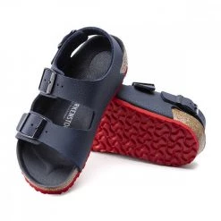 BIRKENSTOCK MILANO BLUE RED BAMBINO 24 35 -Strada Moda birkenstock 1022211 milano blue red bambino 24 35 tutti sandali bambino 044804001 blre 2