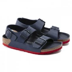 BIRKENSTOCK MILANO BLUE RED BAMBINO 24 35 -Strada Moda birkenstock 1022211 milano blue red bambino 24 35 tutti sandali bambino 044804001 blre 4