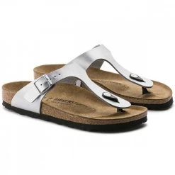BIRKENSTOCK GIZEH SILVER DONNA -Strada Moda birkenstock 43851 gizeh silver donna tutti sandali donna 044804401 silv 4