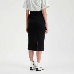 CALVIN KLEIN JEANS GONNA MIDI LOGO DONNA Nero -Strada Moda calvin klein jeans j20j217643 gonna midi logo donna casual donna 044968101 beh 5