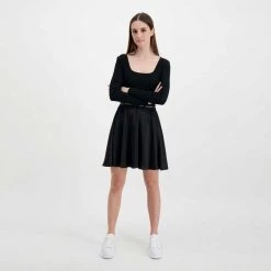 CALVIN KLEIN JEANS ABITO ELASTIC DRESS DONNA Nero -Strada Moda calvin klein jeans j20j217682 abito elastic dress donna casual donna 044968401 beh 6