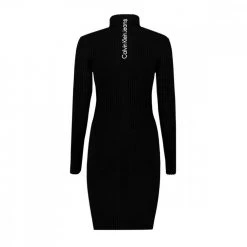 CALVIN KLEIN JEANS ABITO MANICA LUNGA DOLCEVITA DONNA Nero 8 CALVIN KLEIN JEANS ABITO MANICA LUNGA DOLCEVITA DONNA Nero -Strada Moda calvin klein jeans j20j217687 abito high neck sweater donna casual donna 044968601 beh 2