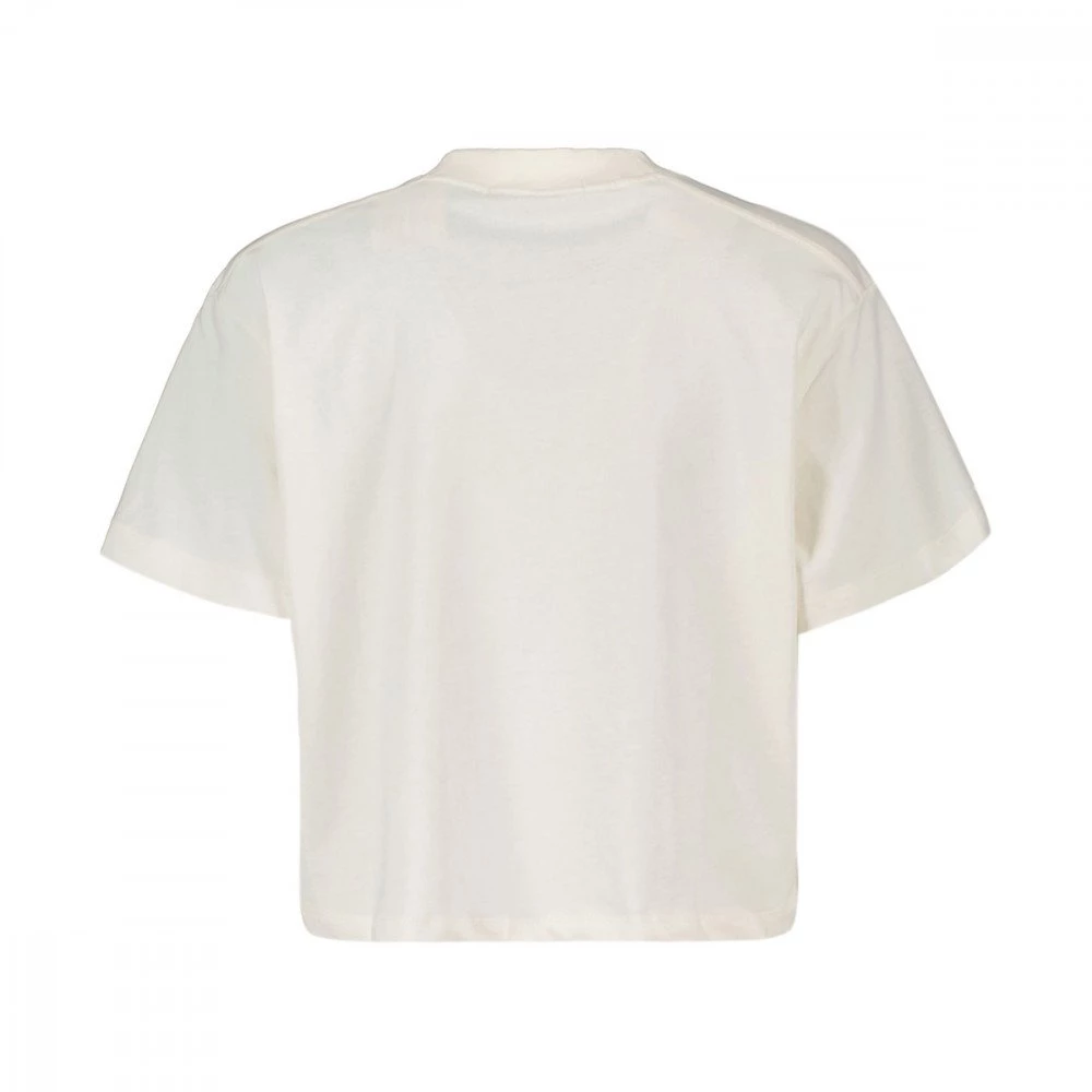 CALVIN KLEIN JEANS T-SHIRT CROP REPEAT LOGO DONNA Bianco - immagine 2