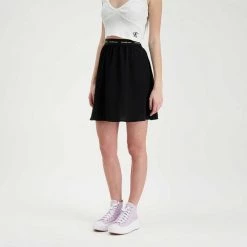 CALVIN KLEIN JEANS GONNA REPEAT LOGO ELASTIC DONNA Nero -Strada Moda calvin klein jeans j20j218193 gonna repeat logo elastic donna casual donna 044971501 beh 3