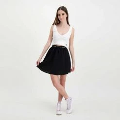 CALVIN KLEIN JEANS GONNA REPEAT LOGO ELASTIC DONNA Nero -Strada Moda calvin klein jeans j20j218193 gonna repeat logo elastic donna casual donna 044971501 beh 5