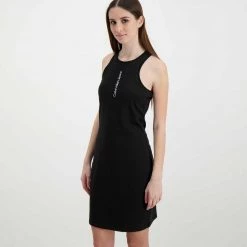 CALVIN KLEIN JEANS ABITO FADED LOGO TANK DONNA DONNA Nero -Strada Moda calvin klein jeans j20j218409 abito faded logo tank donna donna casual donna 044972101 beh 3