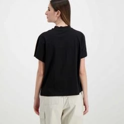 CALVIN KLEIN JEANS T-SHIRT STACKED LOGO LOOSE DONNA Nero -Strada Moda calvin klein jeans j20j218708 t shirt stacked logo loose donna casual donna 044973001 beh 3