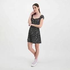 CALVIN KLEIN JEANS ABITO OFF SHOULDER DONNA Nero -Strada Moda calvin klein jeans j20j218848 abito off shoulder donna casual donna 044973201 0gl 5