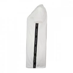 CALVIN KLEIN JEANS ABITO SIDE CONTRAST TAPE T-SHIRT DONNA Bianco -Strada Moda calvin klein jeans j20j218861 abito side contrast tape t shirt donna casual donna 044973501 yaf 2