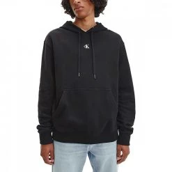 CALVIN KLEIN JEANS FELPA CON CAPPUCCIO MONOGRAM Nero -Strada Moda calvin klein jeans j30j319705 felpa con cappuccio monogram casual uomo 044624201 beh 2