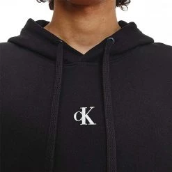 CALVIN KLEIN JEANS FELPA CON CAPPUCCIO MONOGRAM Nero -Strada Moda calvin klein jeans j30j319705 felpa con cappuccio monogram casual uomo 044624201 beh 3