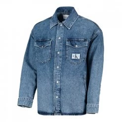 CALVIN KLEIN JEANS GIACCA OVERSHIRT DENIM Blu
