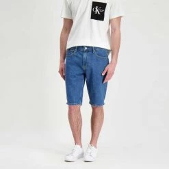 CALVIN KLEIN JEANS BERMUDA IN DENIM REGULAR Blu -Strada Moda calvin klein jeans j30j320530 bermuda in denim regular casual uomo 044627601 1a4 4